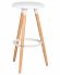 Набор 4 шт Табурет барный DOBRIN ROYCE, ножки светлый бук, цвет белый (W-02)