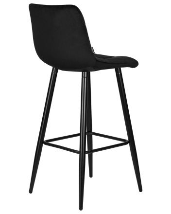 Набор 2 шт Стул барный DOBRIN NICOLE, черные матовые ножки, черный велюр (108-77) Набор 2 шт Стул барный DOBRIN NICOLE, черные матовые ножки, черный велюр (108-77)