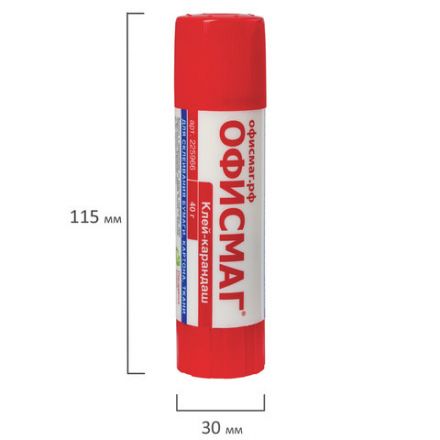 Клей-карандаш ОФИСМАГ, 40 г, 225966 Клей-карандаш ОФИСМАГ, 40 г, 225966