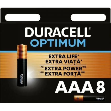 Батарейка Duracell 5014070 ААА алкалиновые 1,5v 8 шт./бл. LR03-8BL Optimum