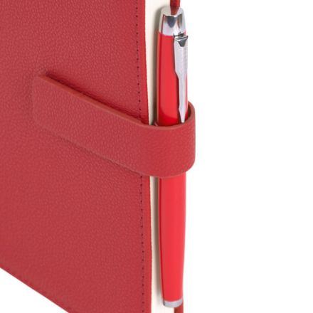 Ежедневник в подарочном наборе 5 в 1, А5, 145x212 мм, BRAUBERG "President", под кожу, 160 листов, красный, 116851