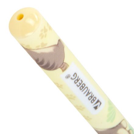 Ручка шариковая с принтом BRAUBERG "МИЛЫЕ КОТЫ", СИНЯЯ, SOFT TOUCH покрытие, узел 0,7 мм, линия письма 0,35 мм, 144478