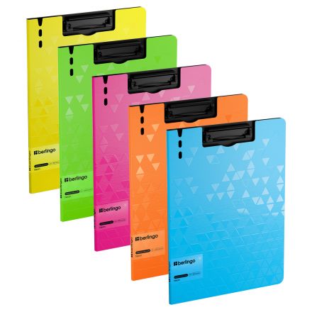 Папка-планшет с зажимом Berlingo "Neon" А4, пластик (полифом), 1800мкм, ассорти Папка-планшет с зажимом Berlingo "Neon" А4, пластик (полифом), 1800мкм, ассорти