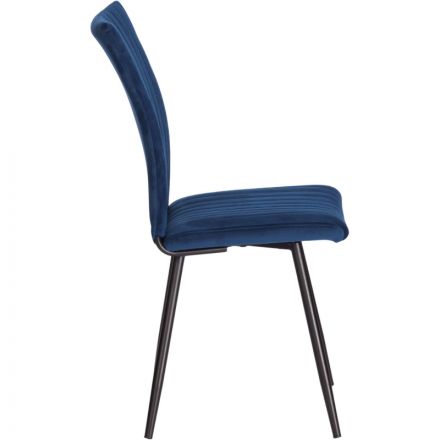 Стул Комус Мебель Fresno велюр, 50х55х93, Blue, (синий)