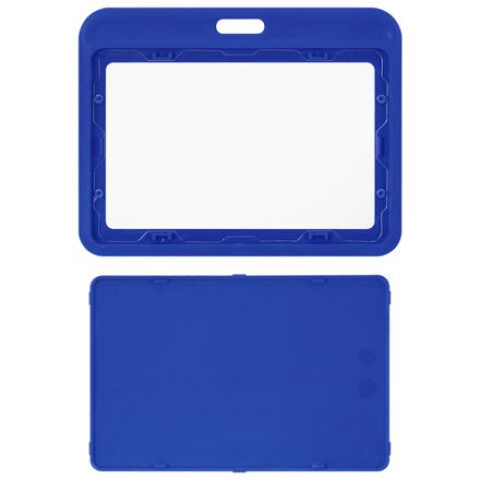 Бейдж горизонтальный (54х85 мм), синий, МАТОВАЯ ПОВЕРХНОСТЬ, BRAUBERG EXTRA, 238818