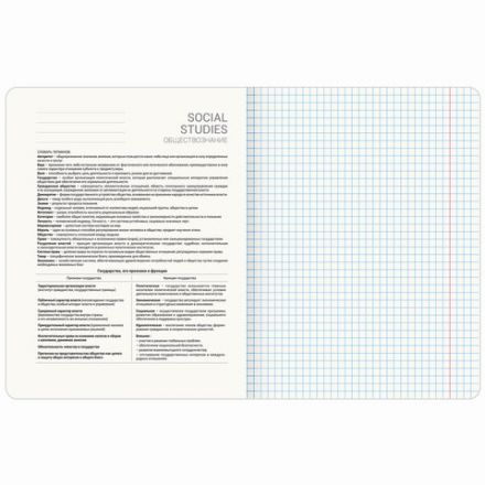 Тетрадь предметная "ANIME GIRLS" 48 л., матовая ламинация, ОБЩЕСТВОЗНАНИЕ, клетка, подсказ, BRAUBERG, 404747