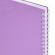 Тетрадь обложка пластик, А4 80 л., гребень мягкий, вырубка для ручки, клетка, BRAUBERG, сиреневый, 405374