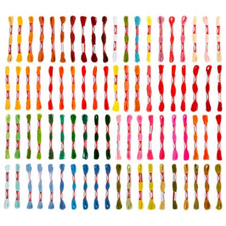 Нитки для вышивания (мулине), набор 150 цветов, 8 м, полиэфир, DEVELIA (Девелиа), 665433