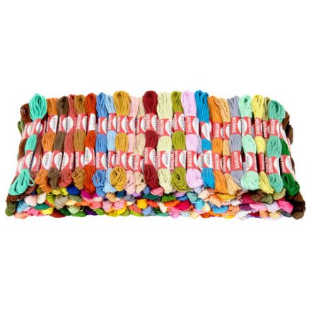 Нитки для вышивания (мулине), набор 150 цветов, 8 м, полиэфир, DEVELIA (Девелиа), 665433