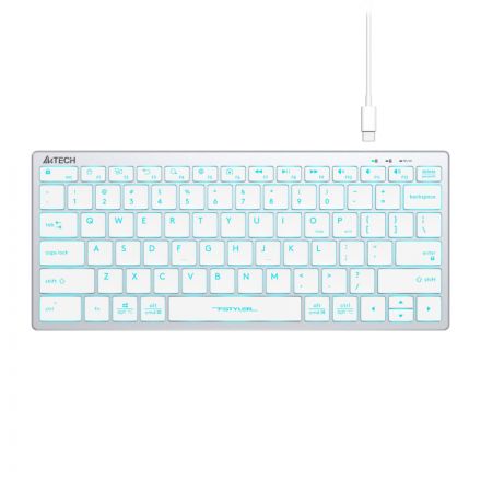 Клавиатура A4Tech Fstyler FX61 белый USB slim LED (FX61 WHITE)