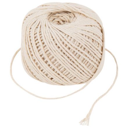 Шпагат хлопковый для прошивки документов, вязания, макраме, длина 100 м, диаметр 1,5 мм, BRAUBERG, 700361