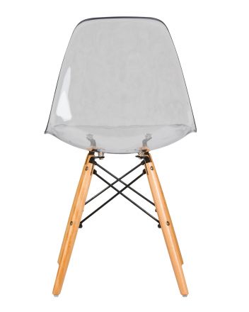 Стул обеденный DOBRIN DSW CASPER, ножки светлый бук, цвет прозрачный