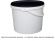 Ведро 5л. круглое, с белой крышкой, с пластиковой ручкой  белый