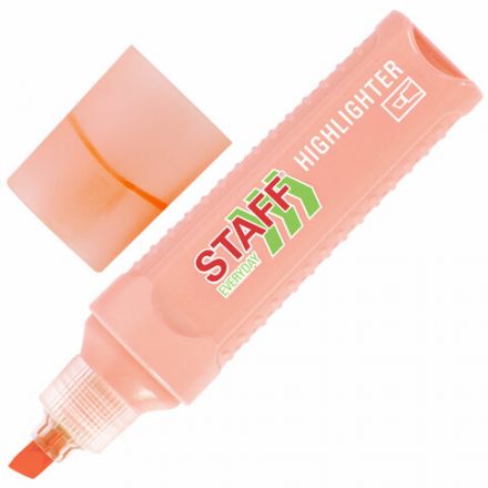 Набор текстовыделителей 12 ЦВЕТОВ, STAFF EVERYDAY HL-707, 6 неоновых цветов + 6 пастельных цветов, линия 1-5 мм, скошен. наконечник, 152552