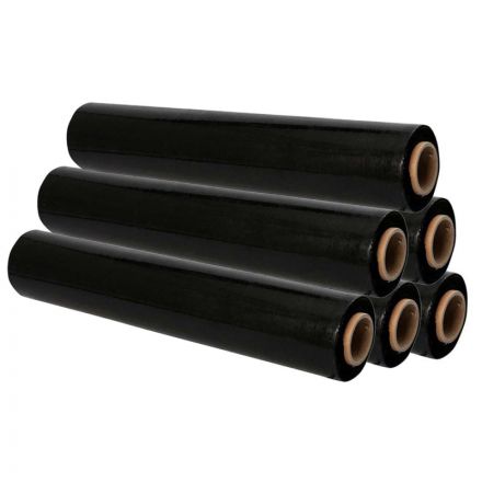 Стрейч-пленка для ручной упаковки вес 2 кг 23 мкм x 50 см x 190 м черная (престрейч 180%)