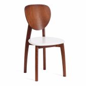 Стул DIAMANTE жесткое сидение бук, 42х42х85см, коричневый / белый