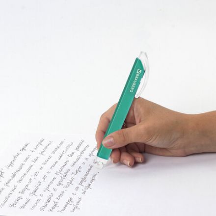 Ластик выдвижной + 2 сменных ластика BRAUBERG "TRIOS", 124х12х12 мм, бирюзовый корпус, 272693