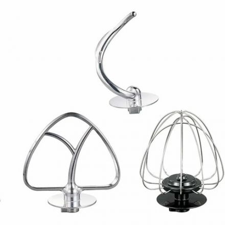 Миксер планетарный BQ (БИ-КЬЮ) MX822, 1600 Вт, 6 скоростей, 3 насадки, металлическая чаша 5 л, серебро, 86192600