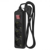 Удлинитель сетевой ФОТОН 16-23ЕS, 2м, 3 р, 16А, с выкл., с заземл., Черный