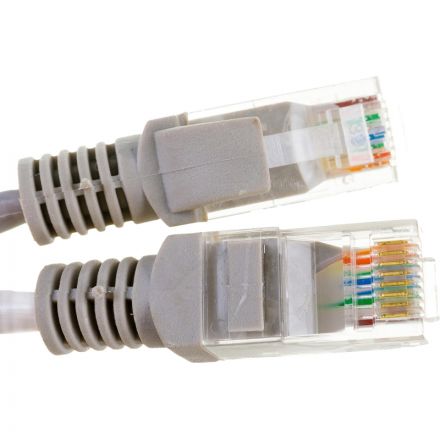 Патч-корд ExeGate (EX241491RUS) UTP-RJ45-RJ45-5e-15M-GY, UTP, 15м, серый OZ