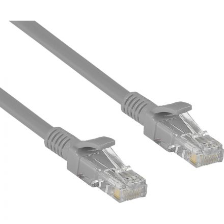 Патч-корд ExeGate (EX241491RUS) UTP-RJ45-RJ45-5e-15M-GY, UTP, 15м, серый OZ