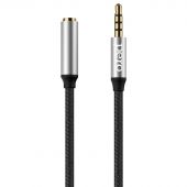 Кабель удлинитель PERO MC-03 JACK 3.5, 2м, Black