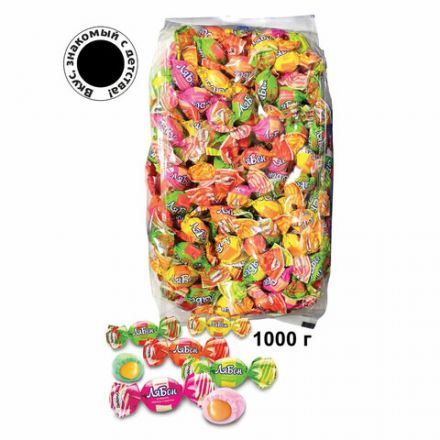 Конфеты жевательные АККОНД "ЛяБон" фруктово-ягодный микс, 1000 г