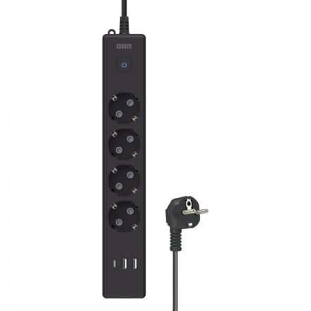 Удлинитель Power Cube, 4р с/з вык.,3USB, 3500 Вт, 16А,1.9 м, 3x1,0 (черный) Удлинитель Power Cube, 4р с/з вык.,3USB, 3500 Вт, 16А,1.9 м, 3x1,0 (черный)