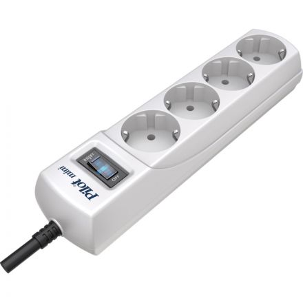 Сетевой фильтр PILOT Mini (4р/1,8м/10А/серый)