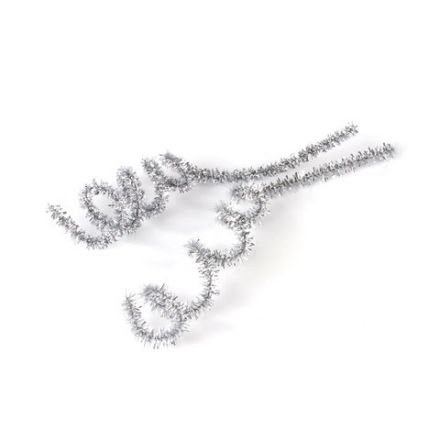 Проволока синельная для творчества "Блестящая", серебряная, 30 шт., 0,6х30 см, ОСТРОВ СОКРОВИЩ, 661544