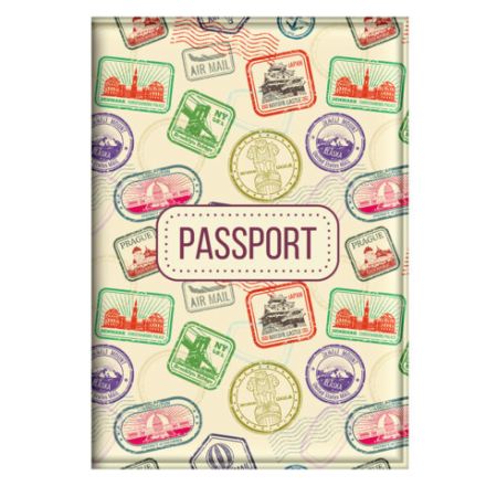 Обложка для паспорта "Cool Mix 3", мягкая вставка изолон, 10 дизайнов ассорти, цветной принт, ПВХ, STAFF, 238860