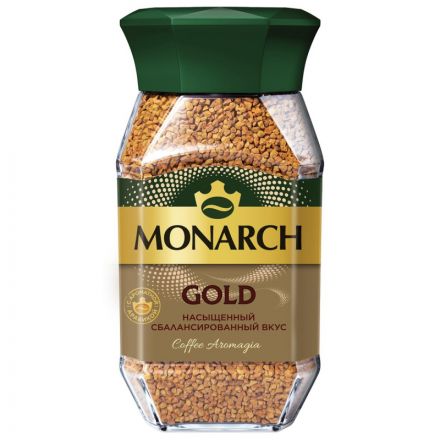 Кофе растворимый сублимированный Monarch Gold, 190гр ст/б