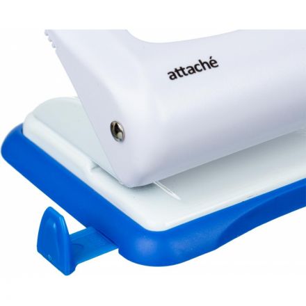 Дырокол Attache Master до 16 листов белый/синий с линейкой Дырокол Attache Master до 16 листов белый/синий с линейкой