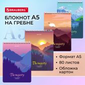 Блокнот А5 (146х206 мм), 80 л., гребень, картон, клетка, BRAUBERG, "Majesty", 114373 Блокнот А5 (146х206 мм), 80 л., гребень, картон, клетка, BRAUBERG, "Majesty", 114373