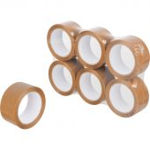 Клейкая лента упаковочная 48мм х 66м 45мкр коричневая 6 шт/уп СПб Клейкая лента упаковочная 48мм х 66м 45мкр коричневая 6 шт/уп СПб