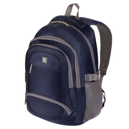 Рюкзак BRAUBERG HIGH SCHOOL универсальный, 3 отделения, "Райдер", синий, 46х31х18 см, 225523