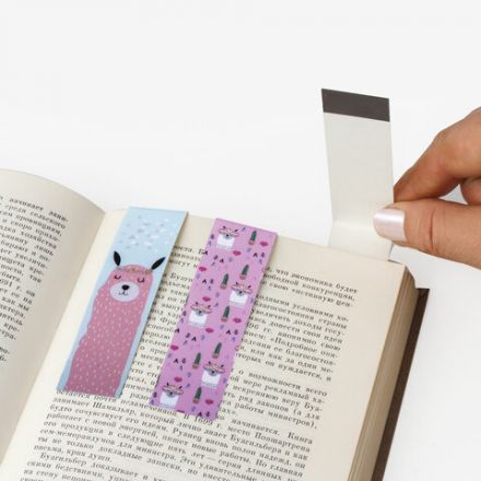 Закладки для книг с магнитом "ЛАМЫ", набор 6 шт., блестки, 25x196 мм, ЮНЛАНДИЯ, 111642 Закладки для книг с магнитом "ЛАМЫ", набор 6 шт., блестки, 25x196 мм, ЮНЛАНДИЯ, 111642