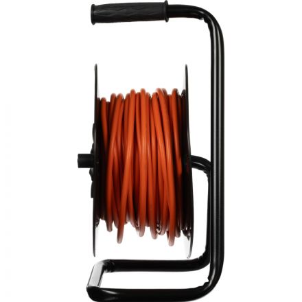 Удлинитель Topfort ПВС 2х2,5кв.мм, 30м на пласт.катушке, 4 роз. б/з, IP44