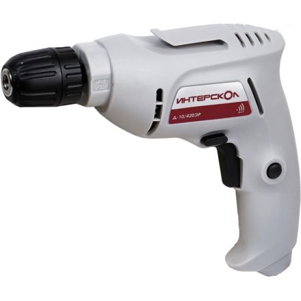 Дрель сетевая ИНТЕРСКОЛ Д-10/420ЭР (672.1.0.00)