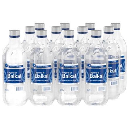 Вода негазированная питьевая LEGEND OF BAIKAL 0,33 л, стеклянная бутылка, УТ-00000821