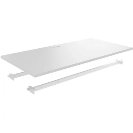 Столешница MO_STEEL с лючком одинарная 11140-ЛЮК дуб светлый/белый Ш1400