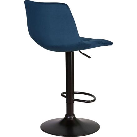 Стул барный LO_DOBRIN TAILOR BLACK LM-5017_B-M_V-MJ9-117 синий велюр