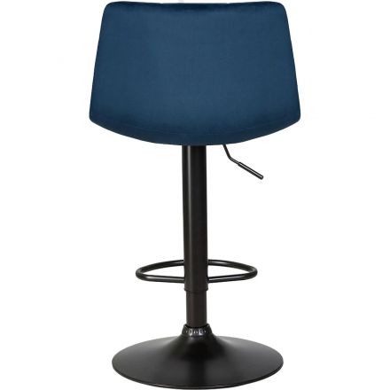 Стул барный LO_DOBRIN TAILOR BLACK LM-5017_B-M_V-MJ9-117 синий велюр