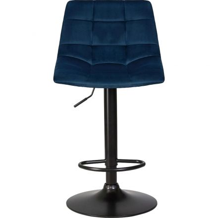 Стул барный LO_DOBRIN TAILOR BLACK LM-5017_B-M_V-MJ9-117 синий велюр