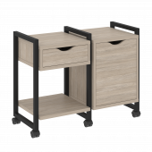 Loft Тумба на колесных опорах наборная. Вариант №3 VR.L-TN-3.K Дуб аттик/Чёрный металл 970*460*767 Loft Тумба на колесных опорах наборная. Вариант №3 VR.L-TN-3.K Дуб аттик/Чёрный металл 970*460*767