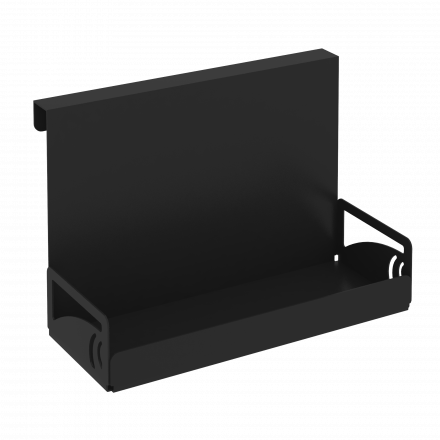 Навесной лоток для канцелярских принадлежностей MAN-02 Чёрный металл 200*100*130