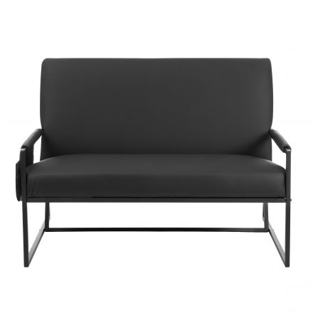 Диван Charli LUX/Чарли Люкс экокожа , Sharp Чёрный