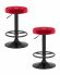 Набор 2 шт Табурет барный DOBRIN BRUNO BLACK, бордо велюр (MJ9-43)