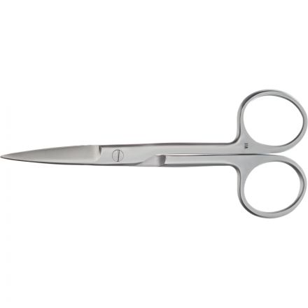 Ножницы с двумя острыми концами, горизонт. изог., 140мм 11-104-14