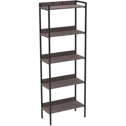 Стеллаж TI_Комус Онега-10, 5 полок, рег опоры, 675х1950мм, ясень анкор темн